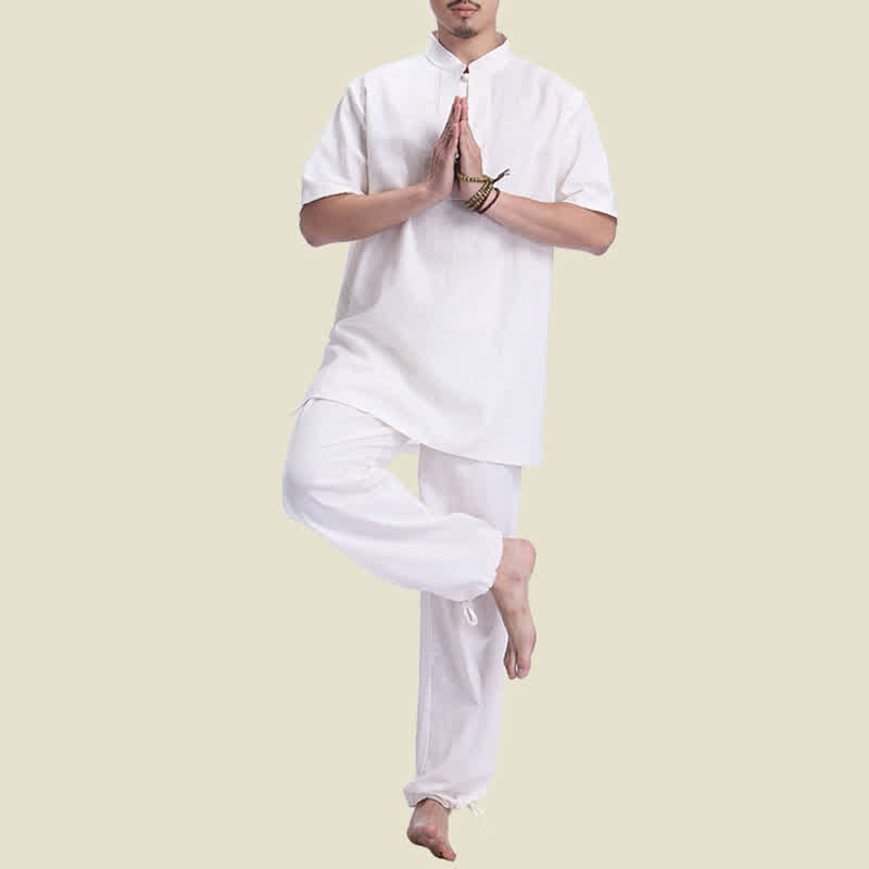 Buddha Stonesスピリチュアル 禅 瞑想 祈り 練習 コットン リネン 衣類 メンズ セット
