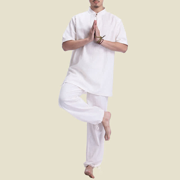 Buddha Stonesスピリチュアル 禅 瞑想 祈り 練習 コットン リネン 衣類 メンズ セット - image 9