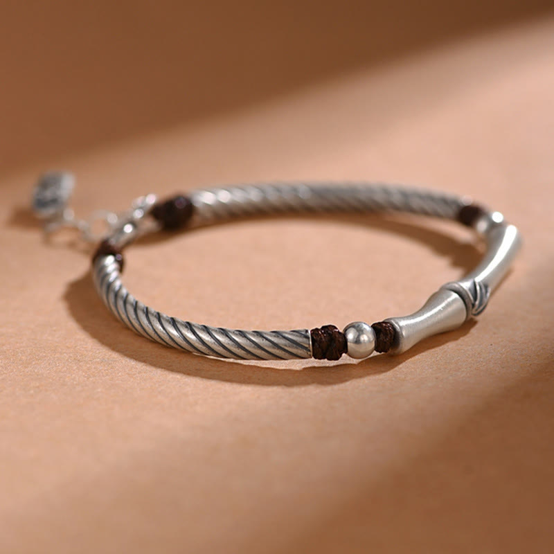 Buddha Stones999 スターリングシルバー 竹模様 蝉 幸運開運財運ブレスレット - image 10