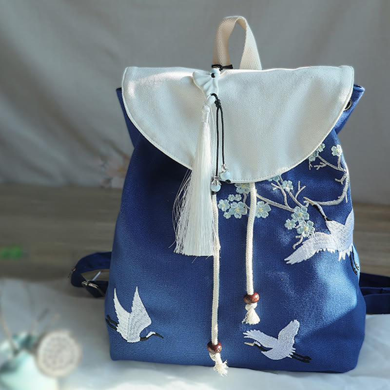 Buddha Stonesハンドメイド刺繍入り大容量キャンバスバックパック - image 25