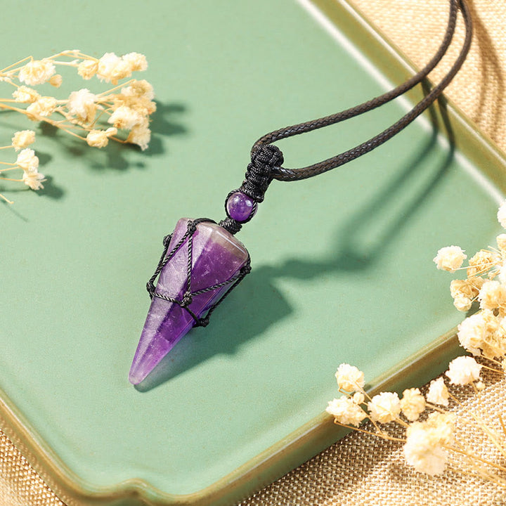 Buddha Stones天然石ポイントペンダントネックレス