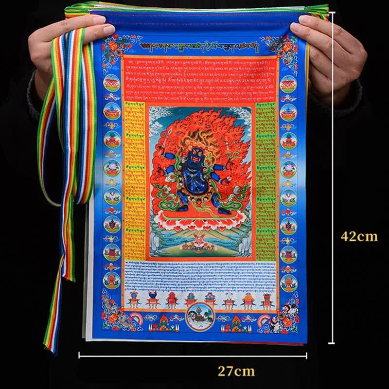Buddha Stones チベットの10色風馬仏像ヒーリング縁起屋外祈祷旗 - image 21