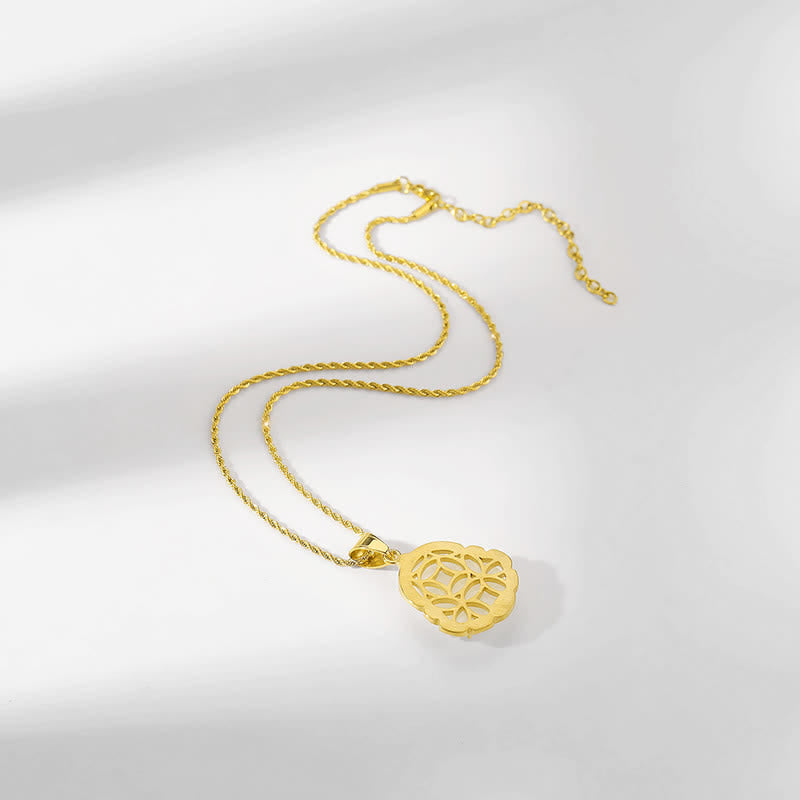 Buddha Stones18K ゴールドフィルド 笑う仏陀 翡翠 幸運のネックレスチェーンペンダント - image 8