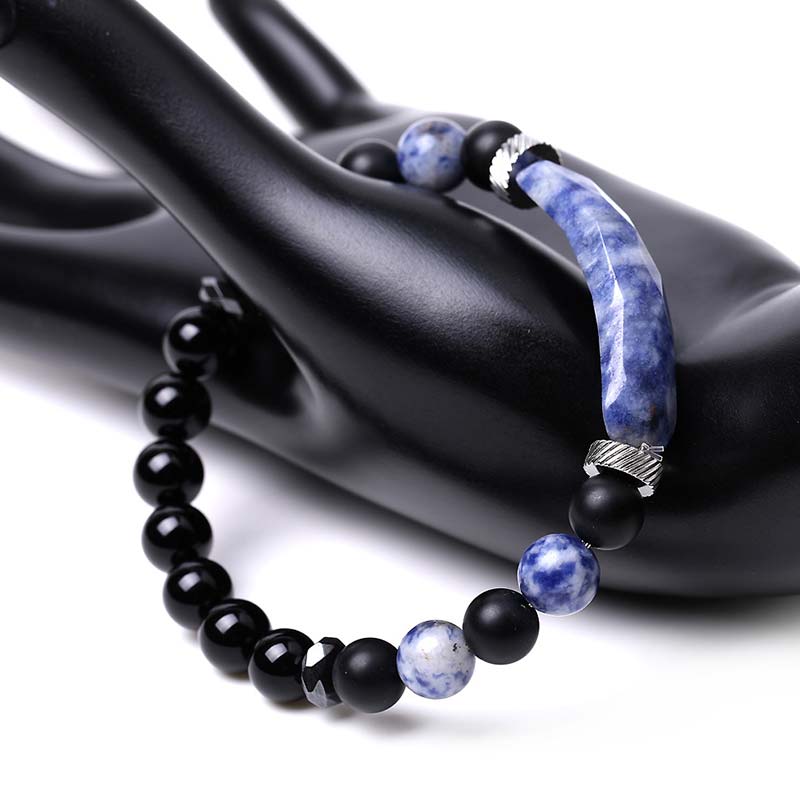 Buddha Stones天然クリスタルブルーアベンチュリンヒーリングブレスレット