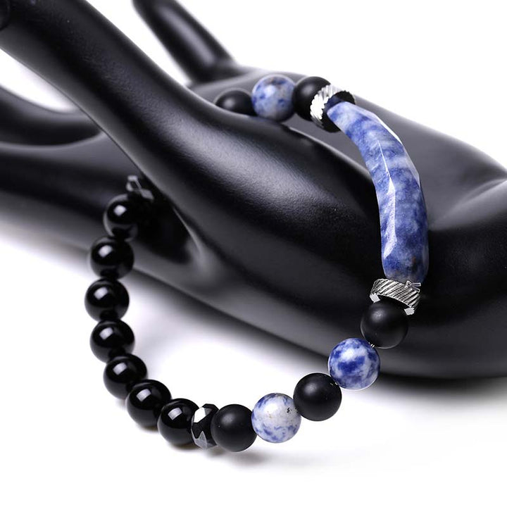 Buddha Stones天然クリスタルブルーアベンチュリンヒーリングブレスレット