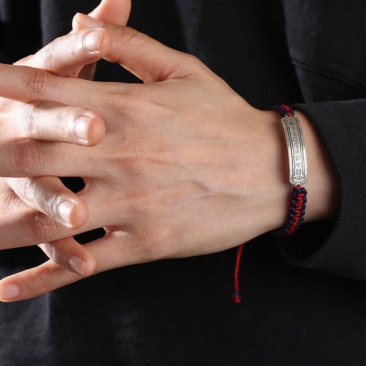 Buddha Stones925スターリングシルバー 平和のお守り 保護ブレスレット
