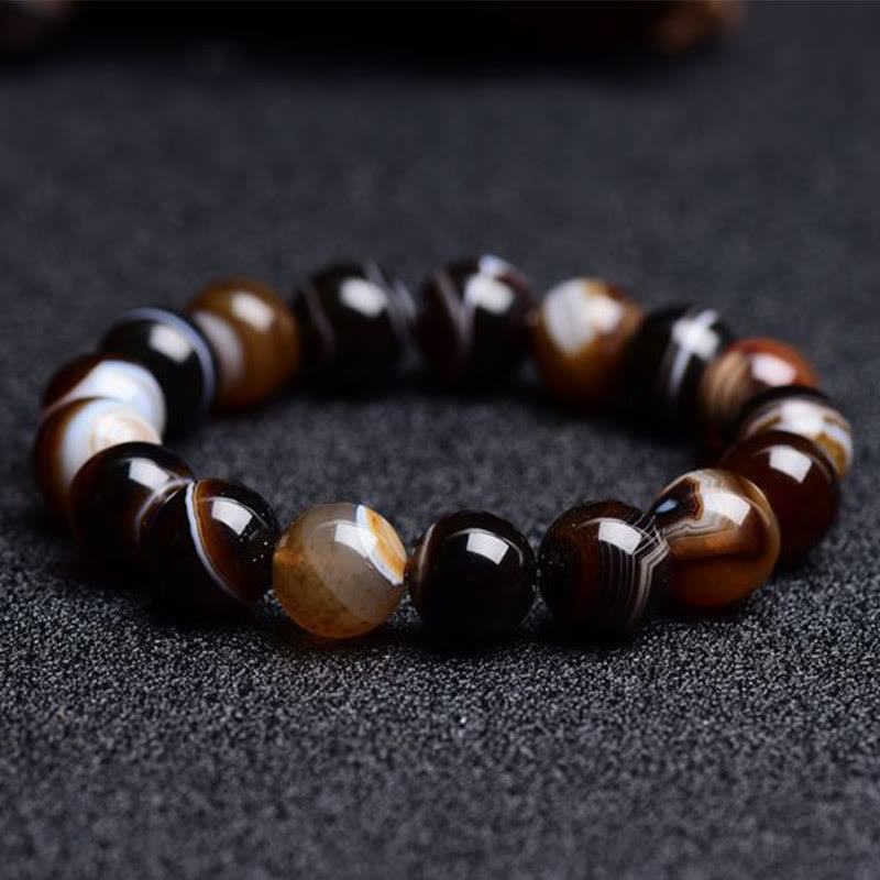 Buddha Stonesチベット産サードニクス 幸福のポジティブなブレスレット