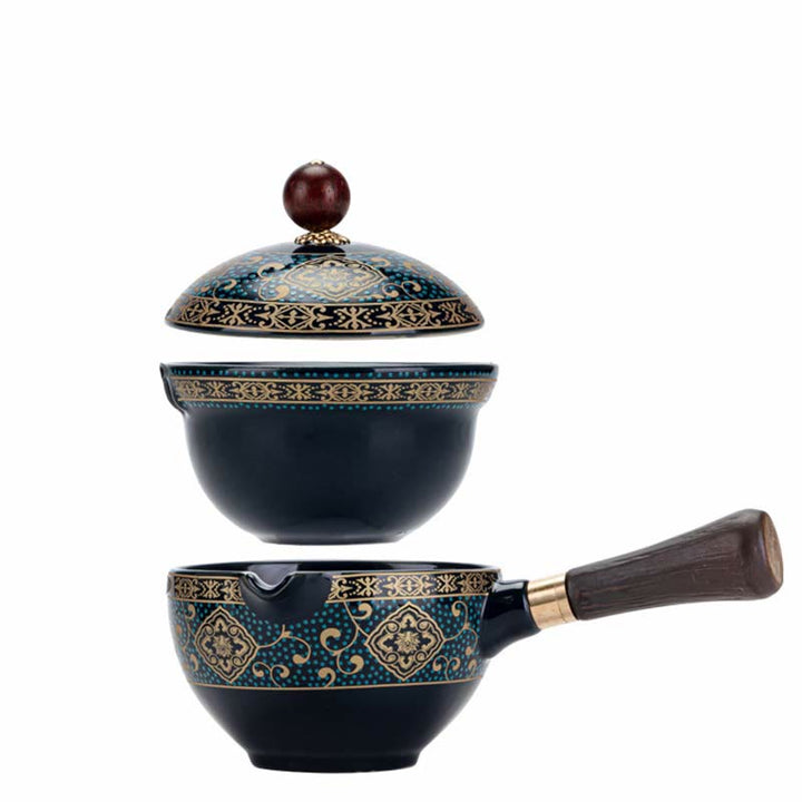 Buddha Stones中国功夫茶器デザイン 陶器ティーポット ポータブルギフトバッグ