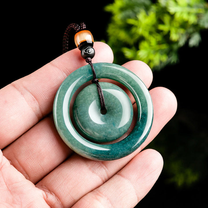 Buddha Stones天然丸玉平和バックル幸運繁栄ネックレスペンダント