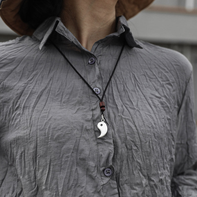 Buddha Stones990 スターリングシルバー 陰陽バランスハーモニーネックレスペンダント - image 10