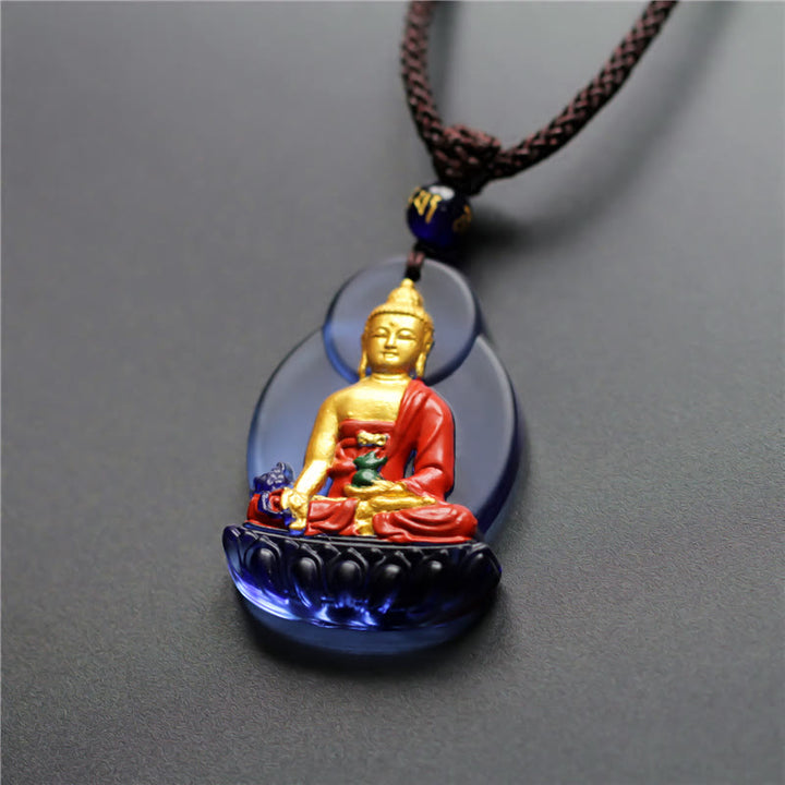 Buddha Stonesチベット薬師如来 劉備 水晶 慈悲のネックレス ペンダント - image 2