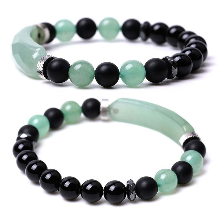Buddha Stones天然クリスタルブルーアベンチュリンヒーリングブレスレット