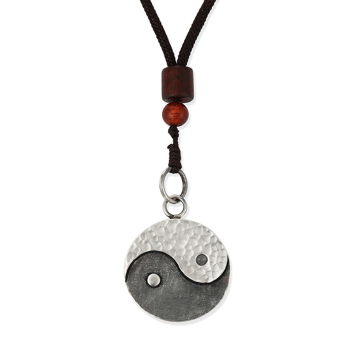 Buddha Stones990 スターリングシルバー 陰陽バランスハーモニーネックレスペンダント - 陰陽 - image 11