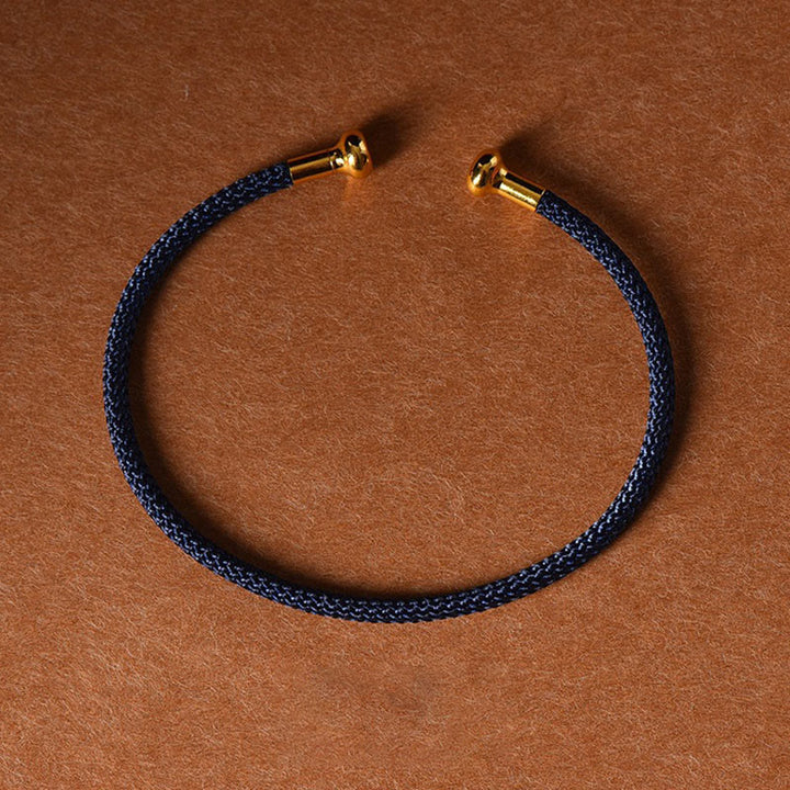 Buddha Stonesのシンプルなデザイン、手作りの幸運の編み紐カフブレスレット