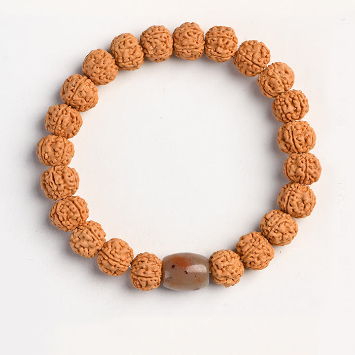 Buddha Stonesチベット ルドラークシャ 菩提樹 富と縁起のブレスレット