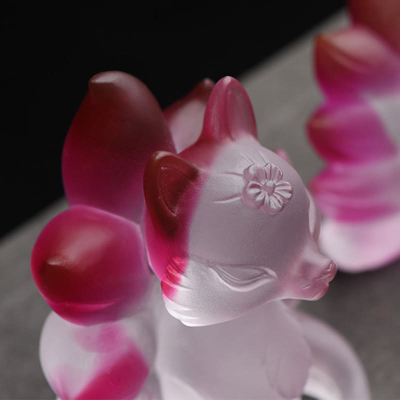 Buddha Stones小さな九尾の狐 成功の力 家の置物 装飾 - image 6