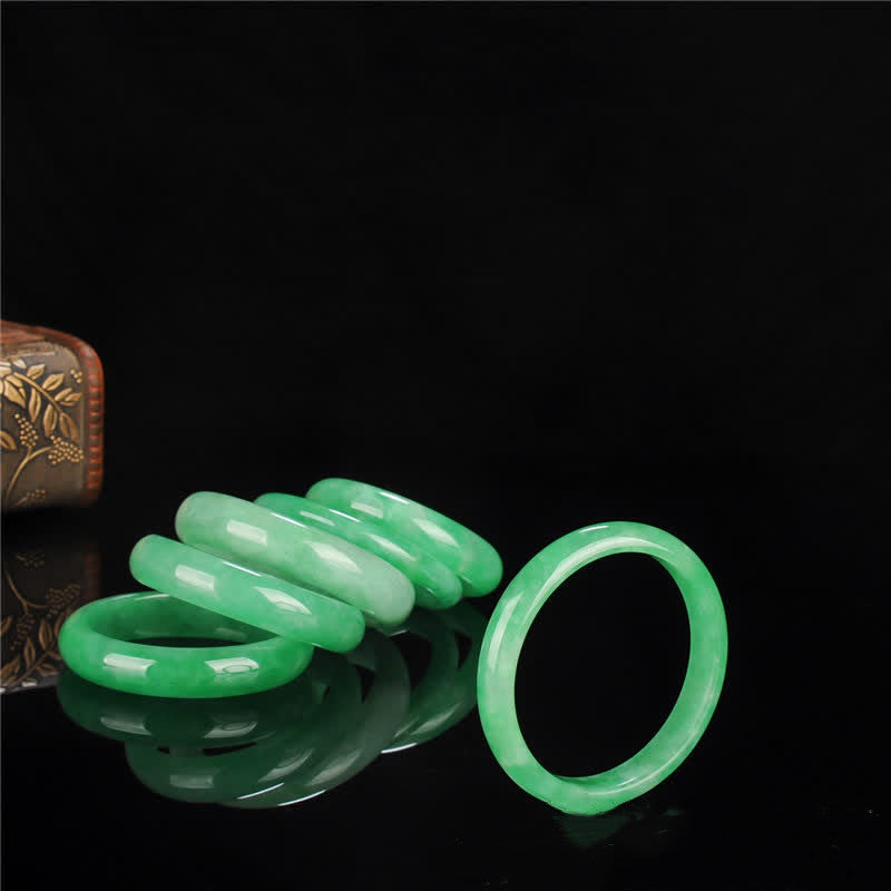 Buddha Stones翡翠 ヒーリング 豊かさ守護ブレスレットバングル