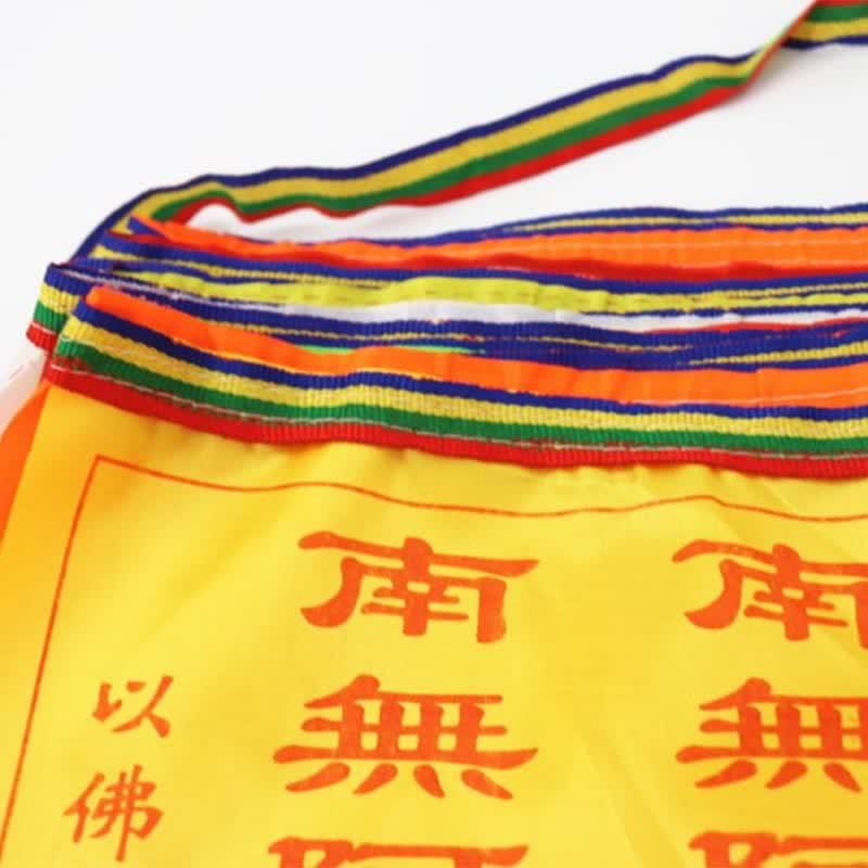 Buddha Stones チベット七色風馬文字縁起蓮屋外用祈祷旗21枚セット - image 10