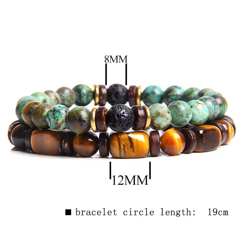 Buddha Stones2個入り ヒーリングクリスタル エンペラーストーン タイガーアイ ビーズブレスレット