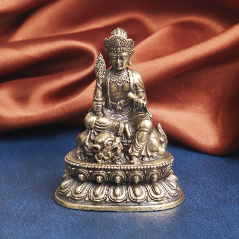 Buddha Stones文殊菩薩 銅像 装飾 - 49×64mm - image 0