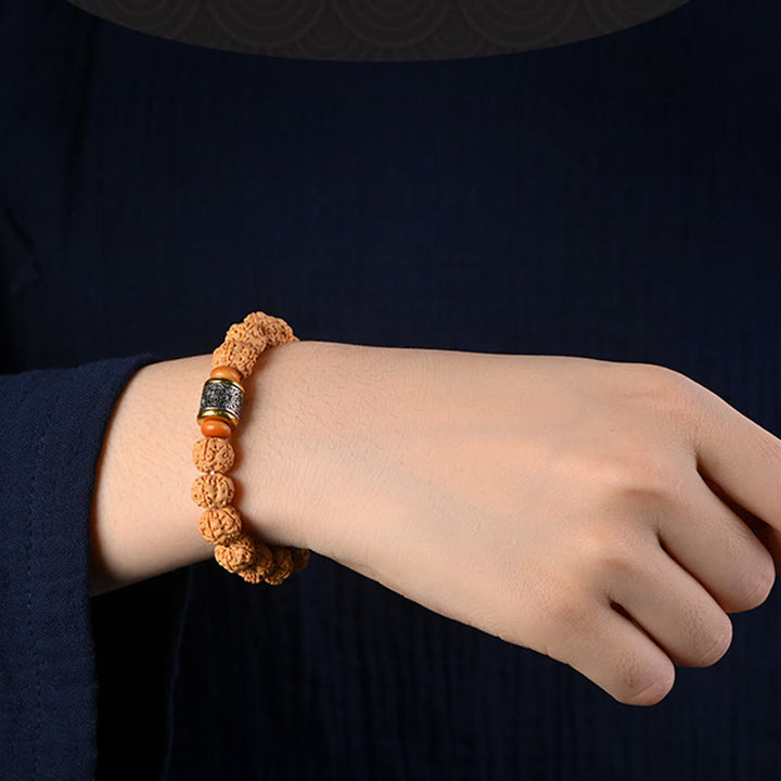 Buddha Stonesチベット ルドラークシャ 菩提樹 富と縁起のブレスレット