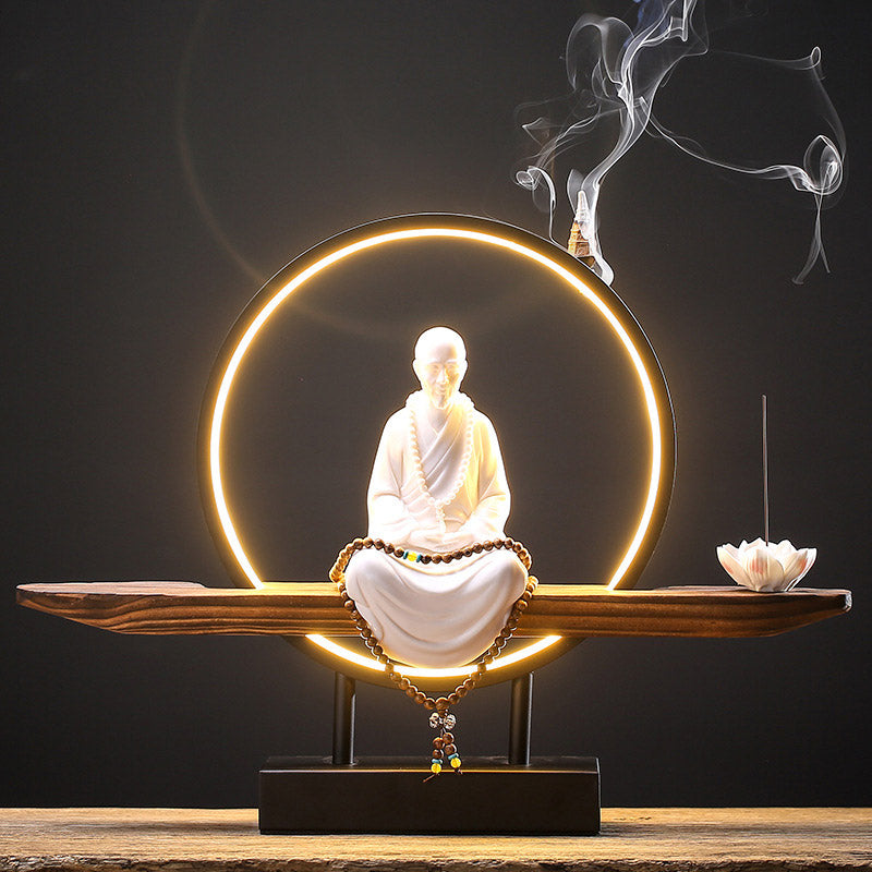 Buddha Stones仏陀 観音 陶器 蓮 リラクゼーション 香炉 装飾