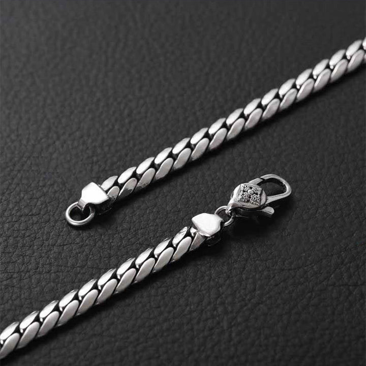Buddha Stonesダブルドルジェ ヴァジュラ 強さ パンク 銅チェーン ブレスレット ネックレス