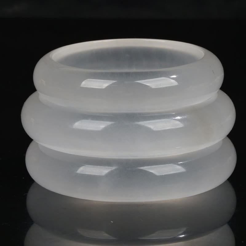 Buddha Stones天然 半透明 ゴールデン シルク 翡翠 富と幸運ブレスレットバングル - image 2