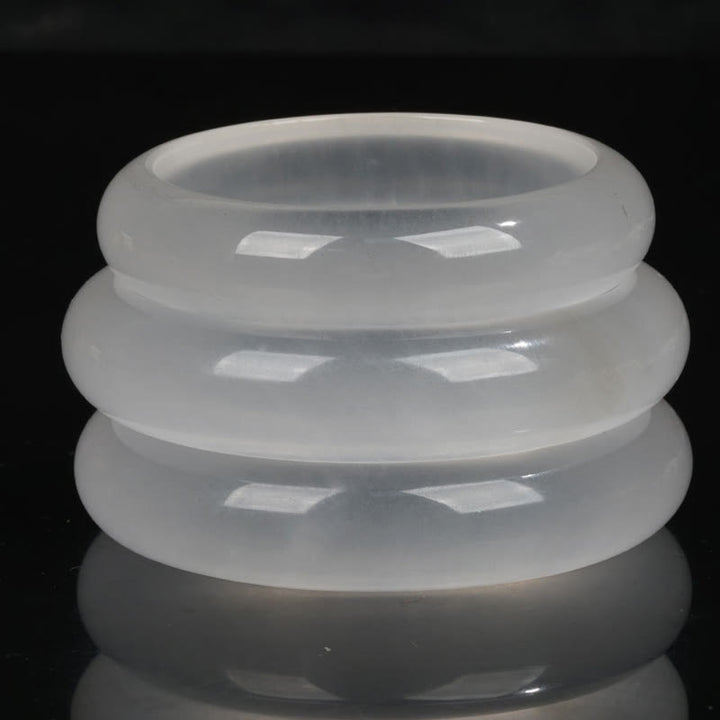 Buddha Stones天然 半透明 ゴールデン シルク 翡翠 富と幸運ブレスレットバングル - image 2