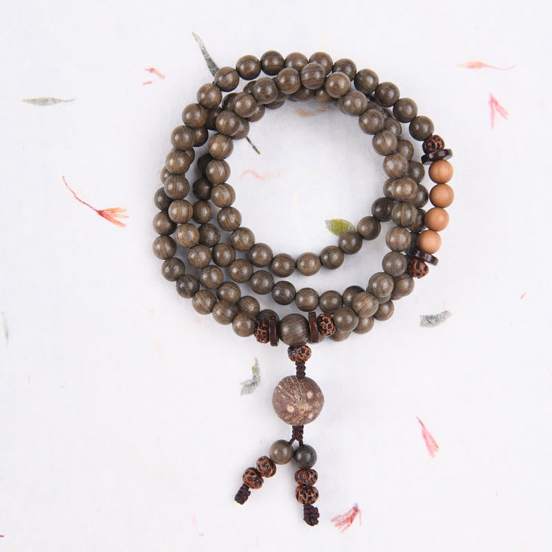 Buddha Stonesチベット白檀守護チャームMalaブレスレット