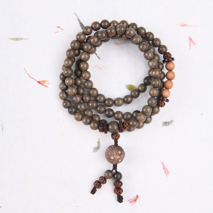 Buddha Stonesチベット白檀守護チャームMalaブレスレット
