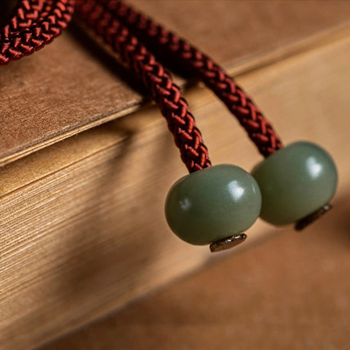 Buddha Stones925 スターリングシルバー ハンドメイド十二支誕生仏シアン 菩提樹 種子保護 編み込み赤紐ブレスレット - image 2