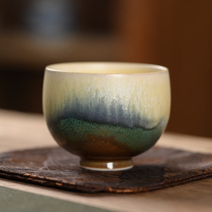 Buddha Stonesヴィンテージ炉変成窯磁器ティーカップカンフーティーカップ