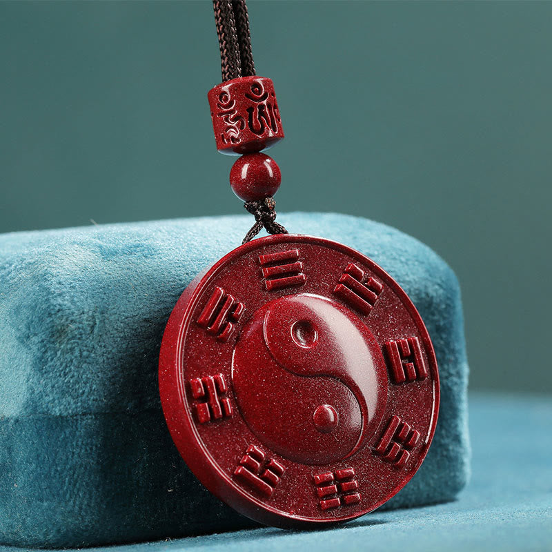 Buddha Stones辰砂 陰陽 八卦 祝福 ネックレス ペンダント - 辰砂（冷静♥集中） - image 1