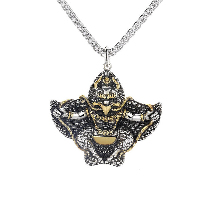 Buddha Stonesチベットガルーダ鳥銅守護ネックレスペンダント