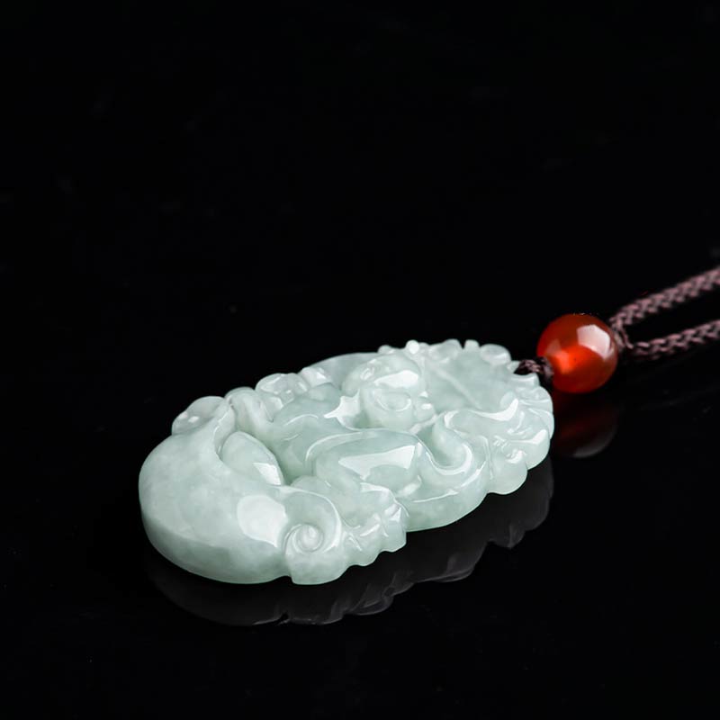Buddha Stones天然翡翠12星座成功ペンダントネックレス - image 3