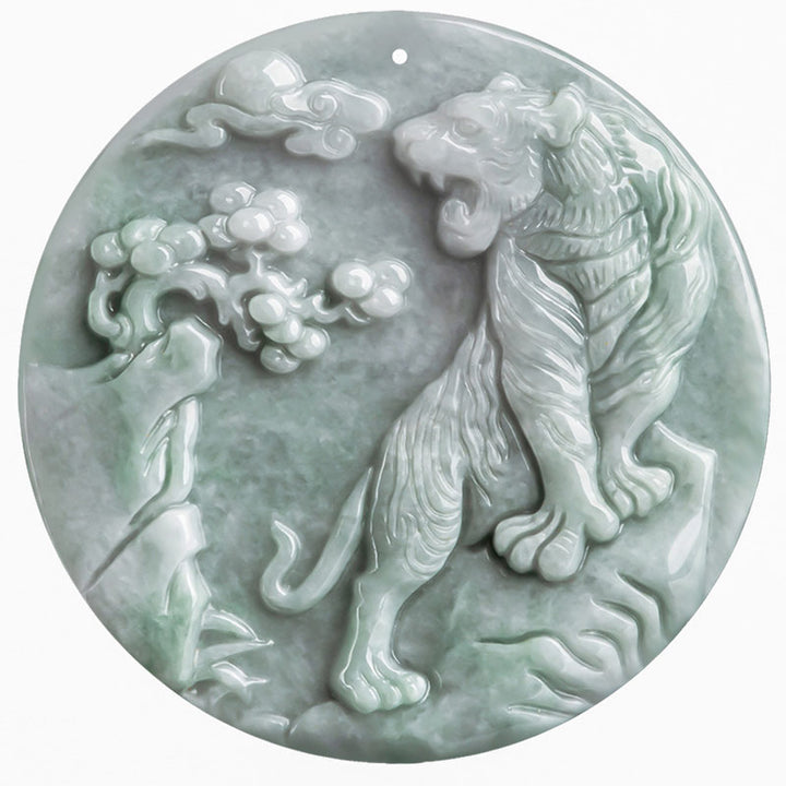 Buddha Stones十二支 虎 翡翠 守護 ネックレス 紐 ペンダント