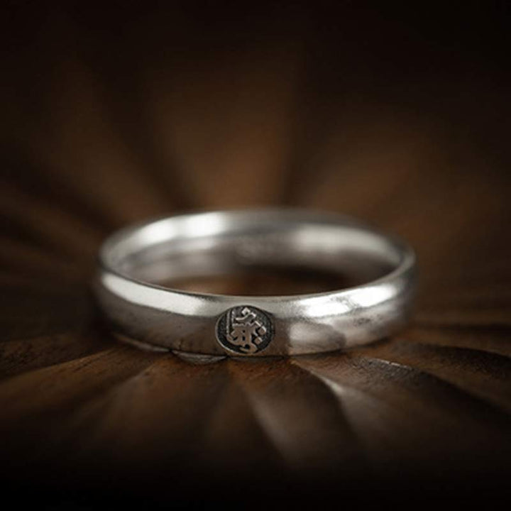 Buddha Stones925 スターリングシルバー十二支誕生仏の祝福 カップルリング