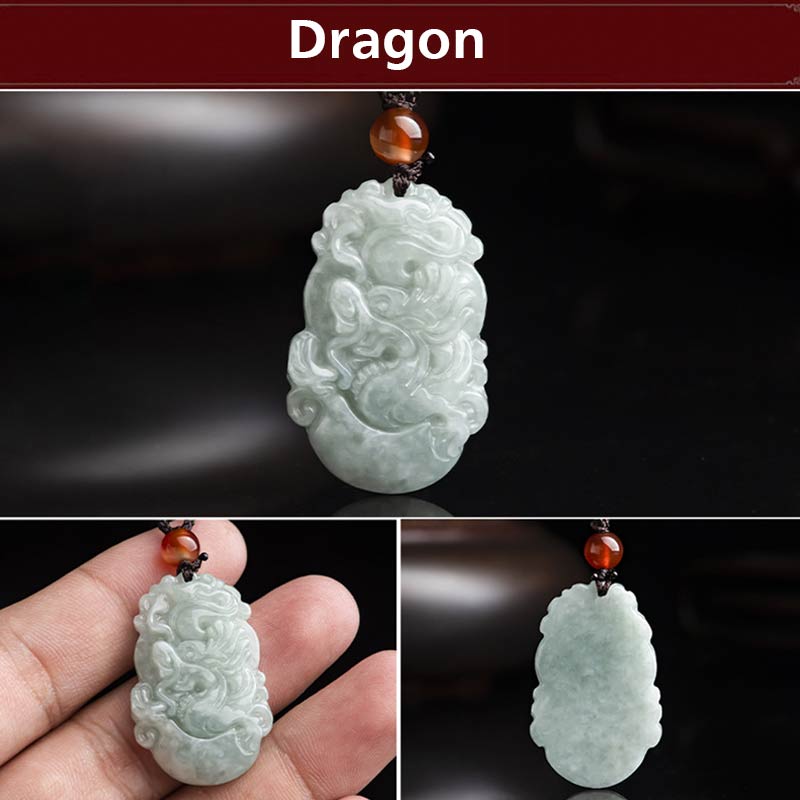 Buddha Stones天然翡翠12星座成功ペンダントネックレス - image 11