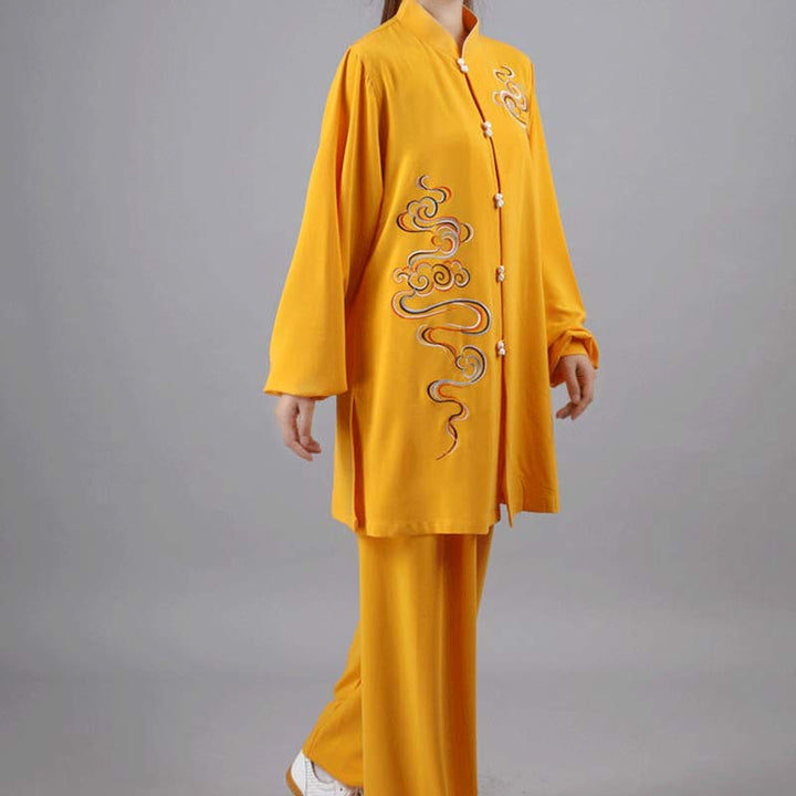 Buddha Stones縁起の良い雲 刺繍 瞑想 祈り スピリチュアル 禅 太極拳 気功 練習 ユニセックス 服セット - image 10