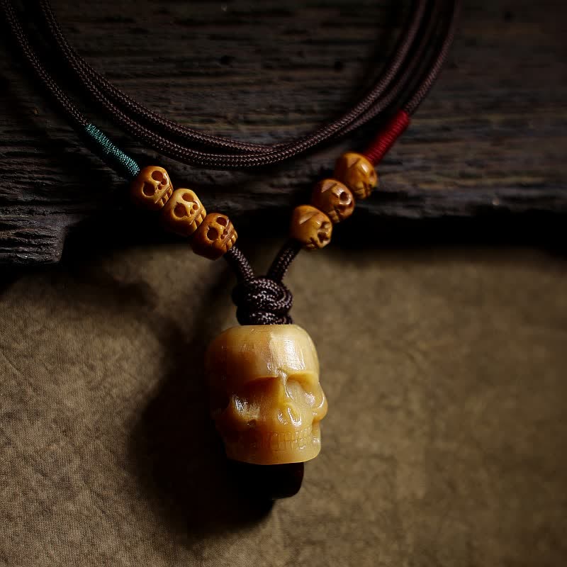 Buddha Stonesチベットラクダ骨の頭蓋骨 屍の王 森林保護のネックレスペンダント