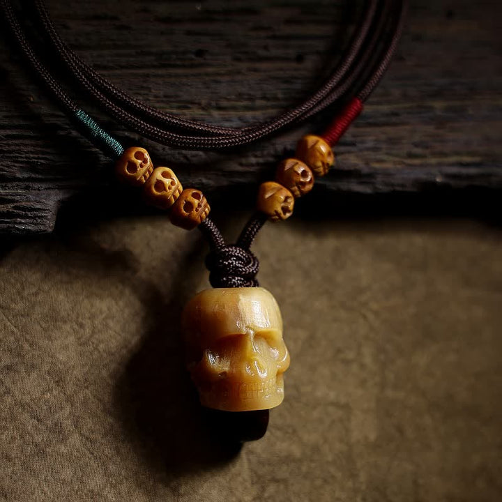 Buddha Stonesチベットラクダ骨の頭蓋骨 屍の王 森林保護のネックレスペンダント