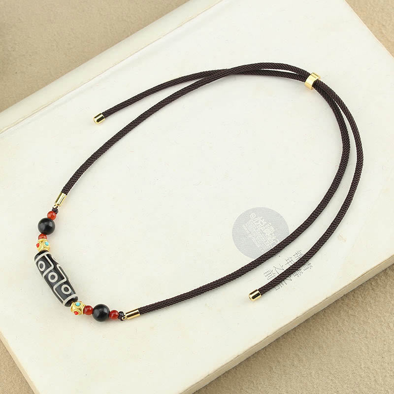 Buddha Stonesチベット九眼天珠守護の祝福紐ネックレスペンダント
