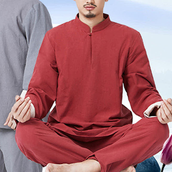 Buddha Stonesスピリチュアル 禅 瞑想 ヨガ 祈り 練習 コットン リネン 衣類 メンズ セット