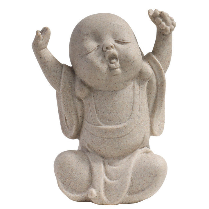 Buddha Stonesチベット瞑想 仏陀 僧侶 祝福 静寂 樹脂 ホームデコレーション