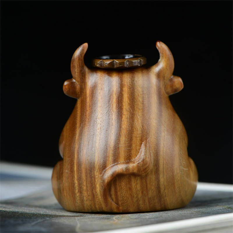 Buddha Stonesグリーンサンダルウッド かわいい子牛柄 瞑想用 逆流香炉 装飾