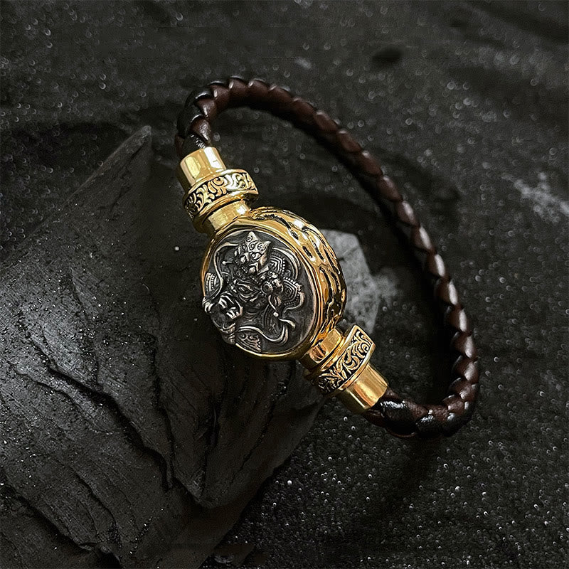 Buddha Stonesチベット 925 スターリングシルバー ザキラム 富の女神 祝福 保護ブレスレット