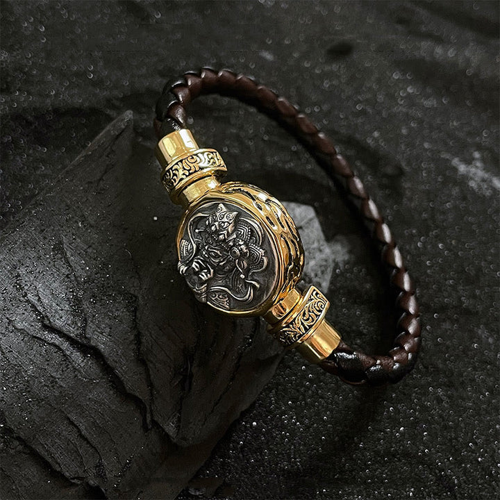 Buddha Stonesチベット 925 スターリングシルバー ザキラム 富の女神 祝福 保護ブレスレット