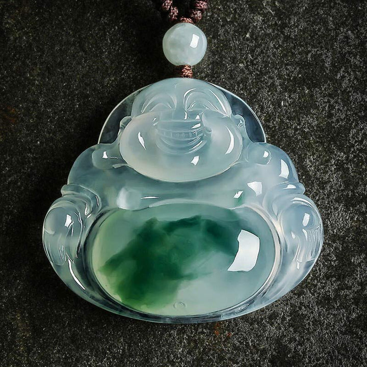 Buddha Stonesシアン翡翠 幸運のネックレスペンダント