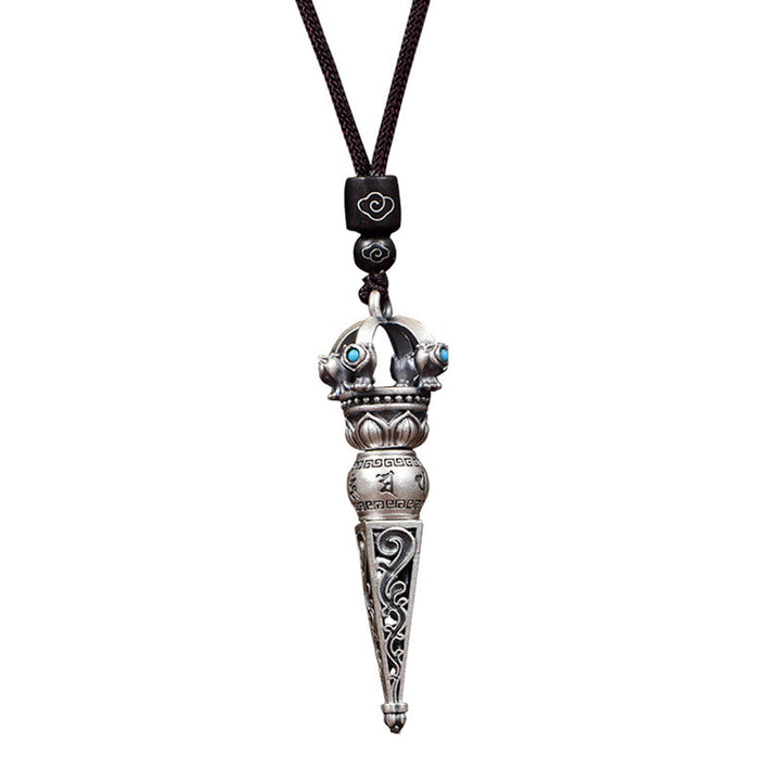 Buddha Stonesチベットオーム・マニ・パドメ・フムドルジェ バジュラ デザイン 知恵回転式ネックレス ペンダント - image 9